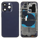 For iPhone 14 Pro Battery Back Cover with Power + Volume Flex Cable + Wireless Charging Module, China Version, CE EU Version, US Version US Version Purple