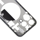 For iPhone 15 Pro Middle Frame Bezel Plate with Side Keys + Card Tray, China Version, US Version, CE EU Version