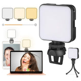W64 64LEDs Video Conferencing Mobile Laptop Live Fill Light Photography Pocket Lamp, Clip Set, Clip+Tripod Set