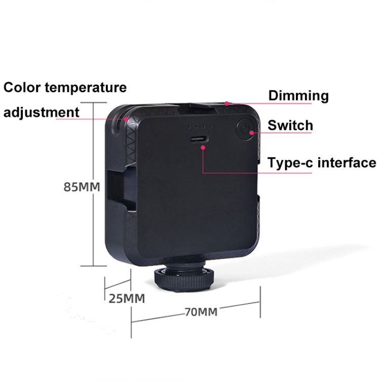 W64 64LEDs Video Conferencing Mobile Laptop Live Fill Light Photography Pocket Lamp, Clip Set, Clip+Tripod Set