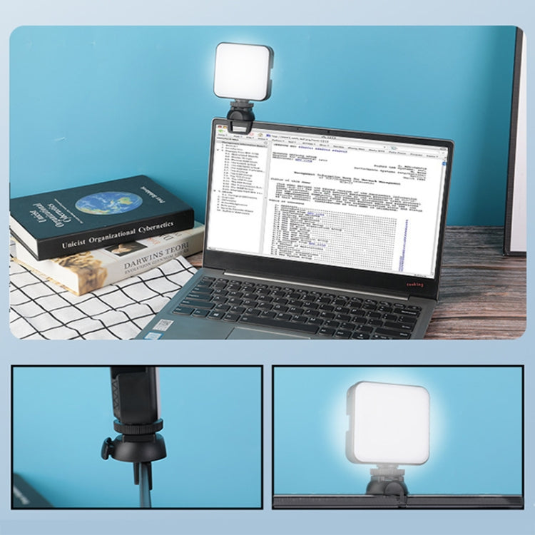 W64 64LEDs Video Conferencing Mobile Laptop Live Fill Light Photography Pocket Lamp, Clip Set, Clip+Tripod Set