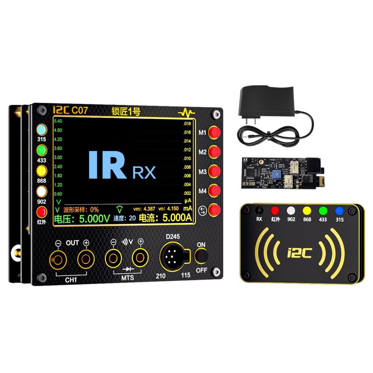 i2C C07 Locksmith No.1 Remote Control Frequency Tester Multimeter, Plug: EU Plug, Configuration 1, Configuration 2 Configuration 2