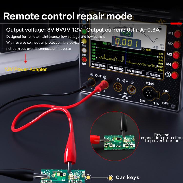 i2C C07 Locksmith No.1 Remote Control Frequency Tester Multimeter, Plug: EU Plug, Configuration 1, Configuration 2