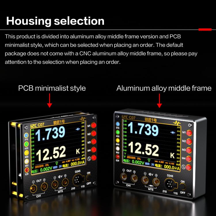 i2C C07 Locksmith No.1 Remote Control Frequency Tester Multimeter, Plug: EU Plug, Configuration 1, Configuration 2
