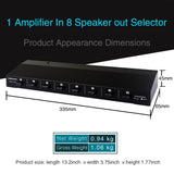 100W 1 In 8 Out Power Amplifier Box Distribute Switcher Loudspeaker