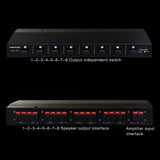 100W 1 In 8 Out Power Amplifier Box Distribute Switcher Loudspeaker