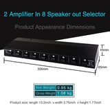 100W 2 In 8 Out Power Amplifier Loudspeaker Box Switcher
