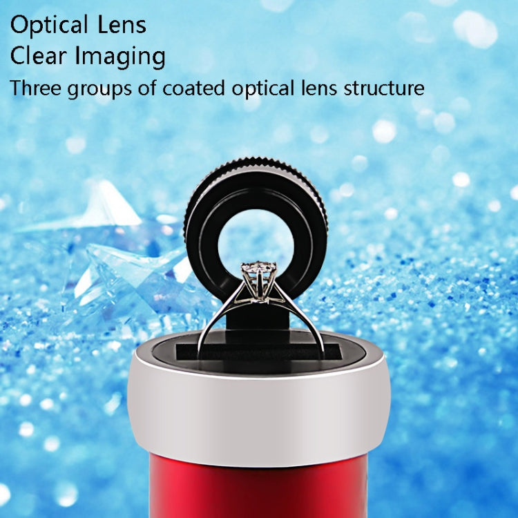 10x HD Optical Glass Lens Diamond GIA Waist Code Professional Jewelry Waist Edge Code Appraisal Magnifying Glass, Color Random Deilvery