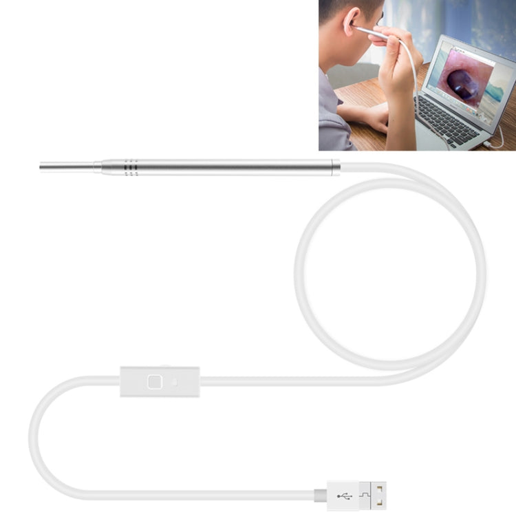 1MP HD Visual Ear Nose Tooth Endoscope Borescope with 6 LEDs, Lens Diameter: 4.3mm Default Title