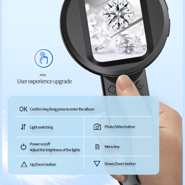 2.8 inch IPS Screen Industrial Handheld Digital Microscope