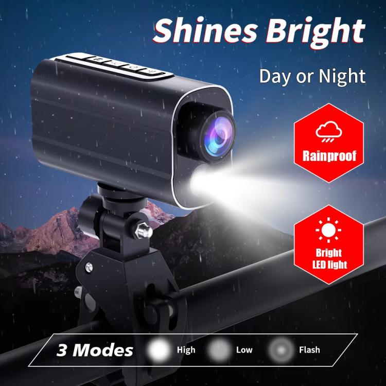 5K Action Camera WiFi Sport DV Riding Bicycle Drive Recorder With Led Light EIS Anti-shake
