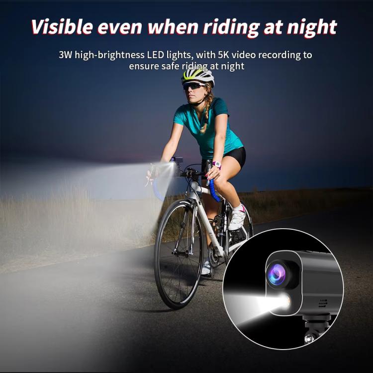 5K Action Camera WiFi Sport DV Riding Bicycle Drive Recorder With Led Light EIS Anti-shake