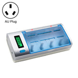 AC 100-240V 4 Slot Battery Charger for AA & AAA & C / D Size Battery, with LCD Display, AU Plug Default Title