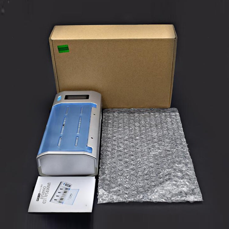 AC 100-240V 4 Slot Battery Charger for AA & AAA & C / D Size Battery, with LCD Display, AU Plug