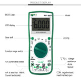 BEST BST-58X Multi-function Digital Multimeter Automatic Range Four Position Semi Backlight Display Intelligent Anti Burning