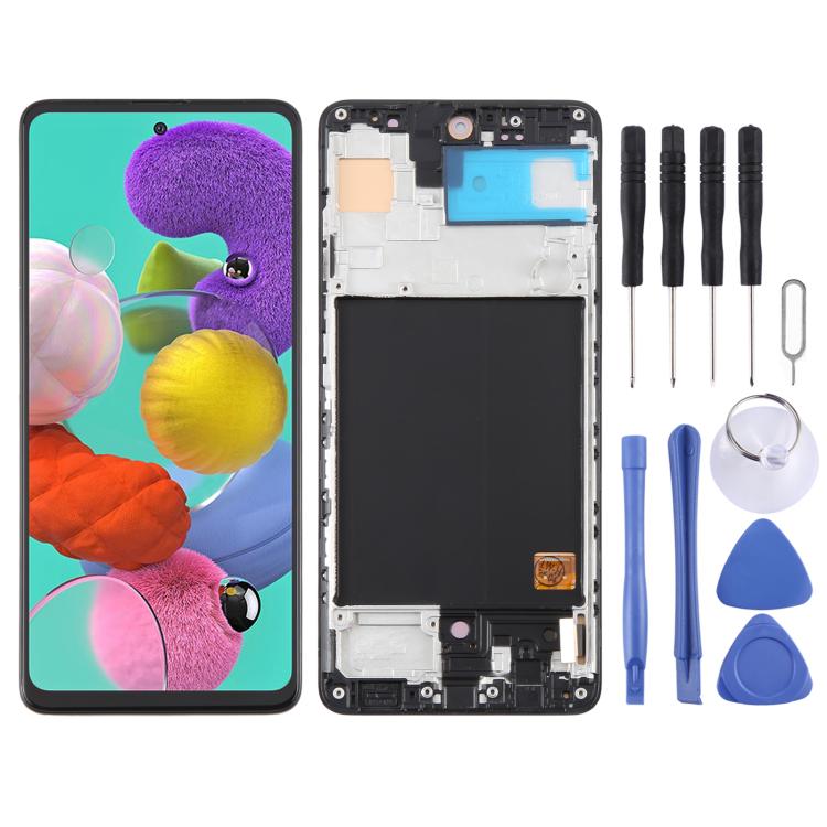 For Samsung Galaxy A51 4G SM-A515F 6.43 inch OLED LCD Screen Digitizer Full Assembly with Frame Default Title