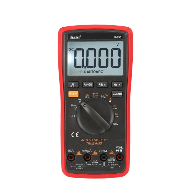 Kaisi K-890 Professional LCD Digital Multimeter Electrical Handheld Digital Multimeter Tester Default Title