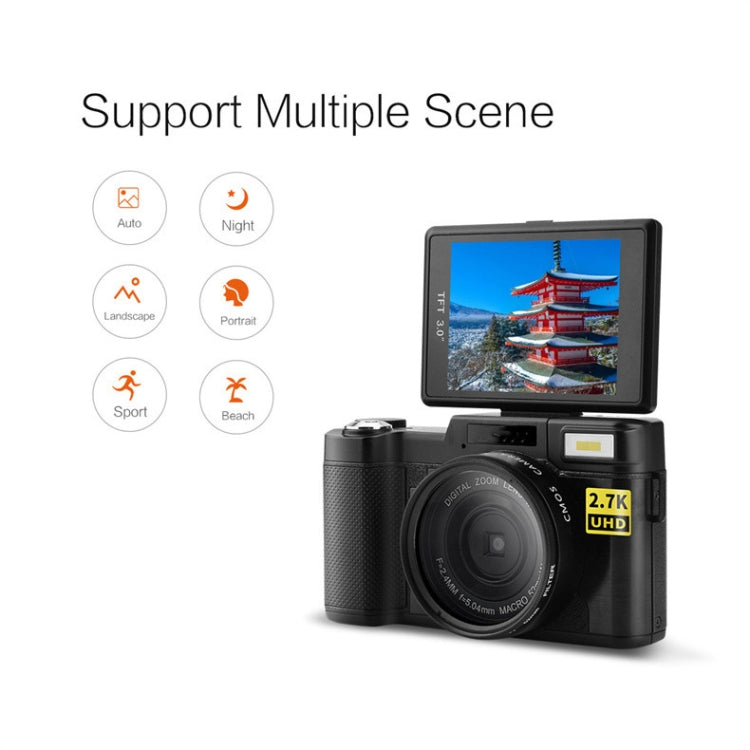 R2 2.7K Vlog Camera 4X Zoom Digital Camera with 3.0 inch Flip Screen - Zen Craft