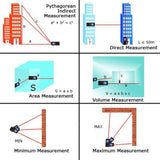RZ-A60 1.9 inch LCD 60m Hand-held Laser Distance Meter with Level Bubble
