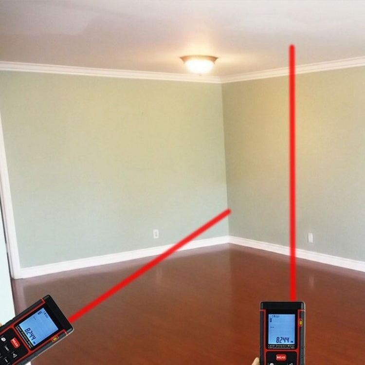 RZ-A60 1.9 inch LCD 60m Hand-held Laser Distance Meter with Level Bubble