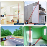 RZ-A80 1.9 inch LCD 80m Hand-held Laser Distance Meter with Level Bubble