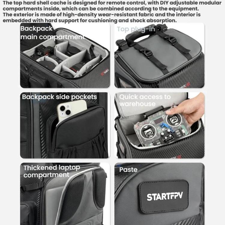 STARTRC BP2 FPV Drone Carry Backpack Outdoor Large Capacity Waterproof Durable Storage Bag