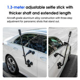STARTRC Dual-leg Suction Cup and Three-leg Car Suction Cup Mount with Selfie Stick Set