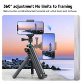 TELESIN Tri-folding Tripod For Sports Camera Mobile Phone Selfie Stand Desktop Fixed Bracket