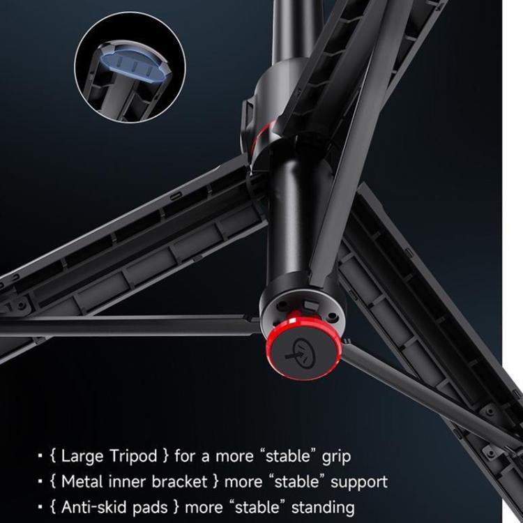 TT01 1.77m All-in-one Auto Pop Open Tripod Magnetic Remote Selfie Stick