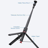 TT01 1.77m All-in-one Auto Pop Open Tripod Magnetic Remote Selfie Stick