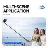 TT01 1.77m All-in-one Auto Pop Open Tripod Magnetic Remote Selfie Stick