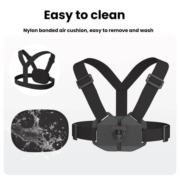 Universal Magnetic Quick-Release Chest Mount Harness For Action Cameras POV Hands-Free Recording