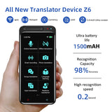VORMOR Z6 5.0 inch HD Touch Screen Smart AI Translator 139 Languages with Offline Translation / Photo Translation
