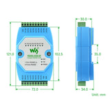 Waveshare RS485-HUB-8P Industrial-grade Isolated 8-ch RS485 Hub, Rail-mount Support, Wide Baud Rate Range