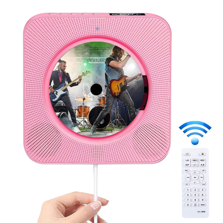 The Second Generation Portable Digital Display Bluetooth Speaker CD Player with Remote Control, Digital Display Digital Display Pink