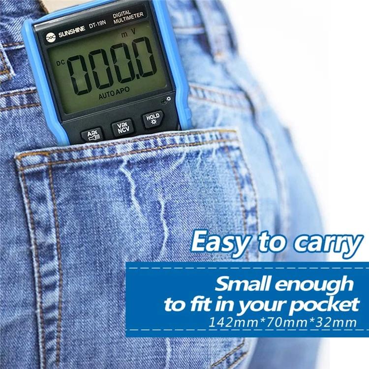 Mini Smart Digital Multimeter With LCD Display Repair Tool Tester, DT-19N