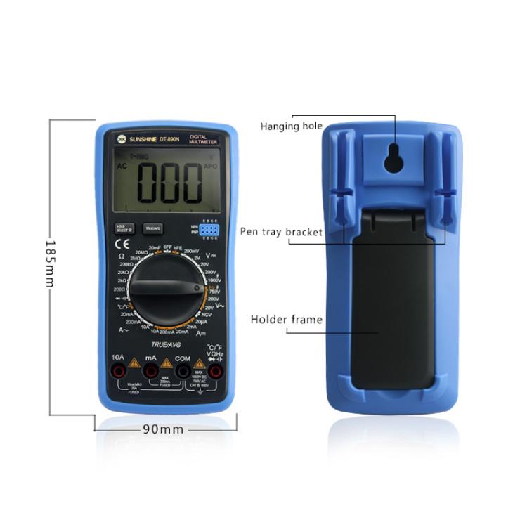 High-precision Digital Multimeter Portable Repair Meter With Burn Protection, DT-890N