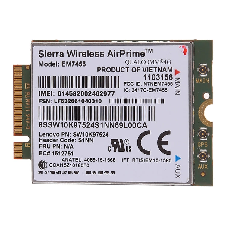 EM7455 Sierra Wireless FDD/TDD LTE Cat6 4G Module, 4G CARD for Lenovo laptop ThinkPad P50 P50S P40 Yoga L460 T460 T460P T460S, EM7455 EM7455