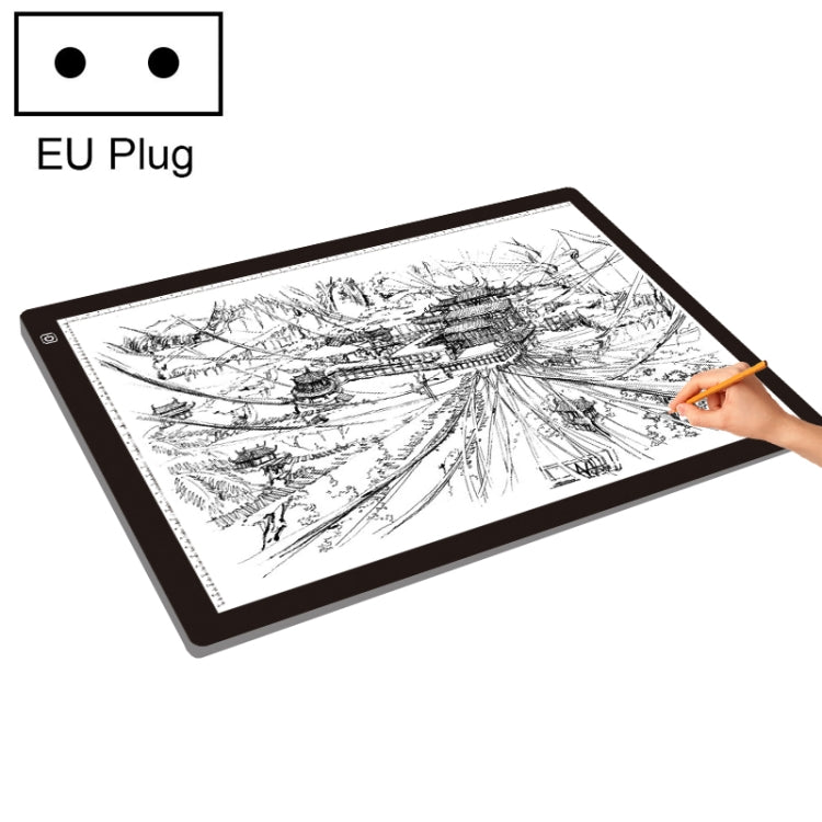23W 12V LED Three Level of Brightness Dimmable A2 Acrylic Copy Boards Anime Sketch Drawing Sketchpad, EU Plug, EU Plug EU Plug
