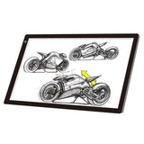 23W 12V LED Three Level of Brightness Dimmable A2 Acrylic Copy Boards Anime Sketch Drawing Sketchpad, EU Plug, EU Plug