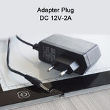 23W 12V LED Three Level of Brightness Dimmable A2 Acrylic Copy Boards Anime Sketch Drawing Sketchpad, EU Plug, EU Plug