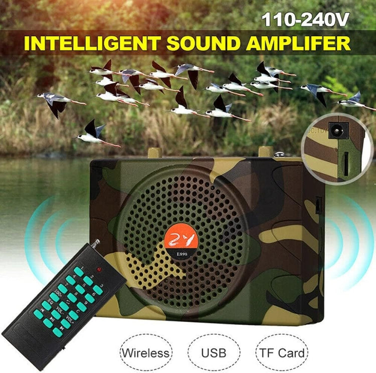 25W Bluetooth Voice Amplifier Bird Hunting Speaker Supports USB/TF/FM 1000m Remote Control, EU Plug, US Plug