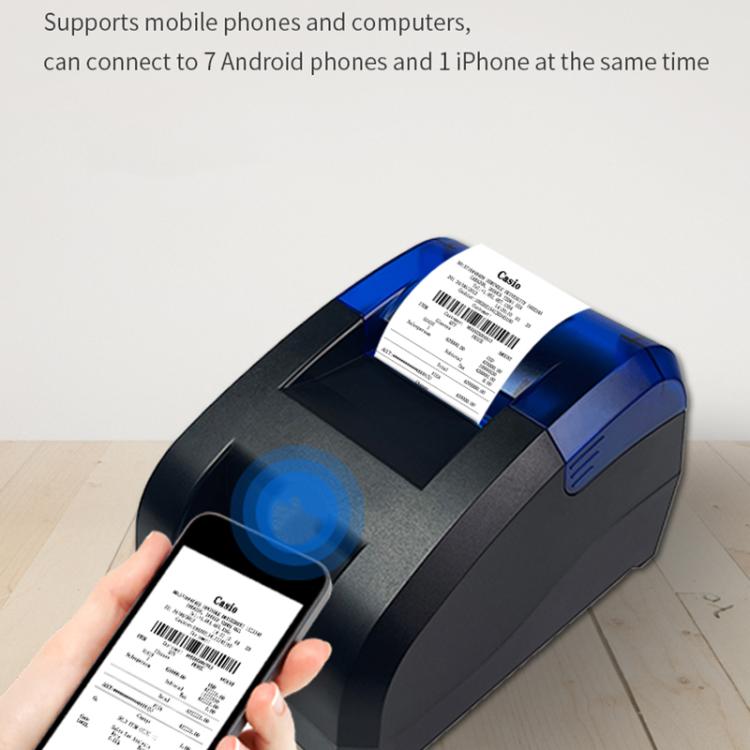 POS-5890U 58mm USB+Bluetooth Thermal Receipt Printer, EU Plug, US Plug
