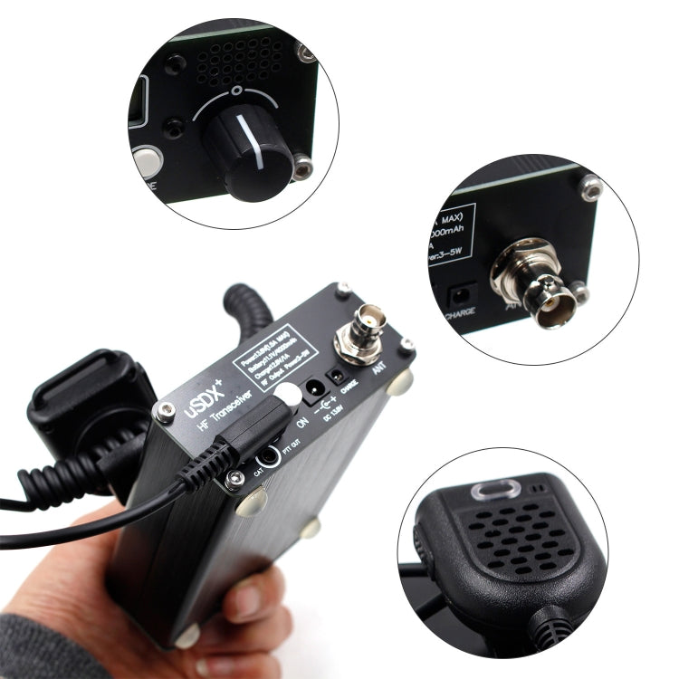 Usdr Usdx + V2 Plus 8 Band SDR Full Mode HF SSB QRP High Frequency Transceiver, Spec:, EU Plug, US Plug, No Power Supply