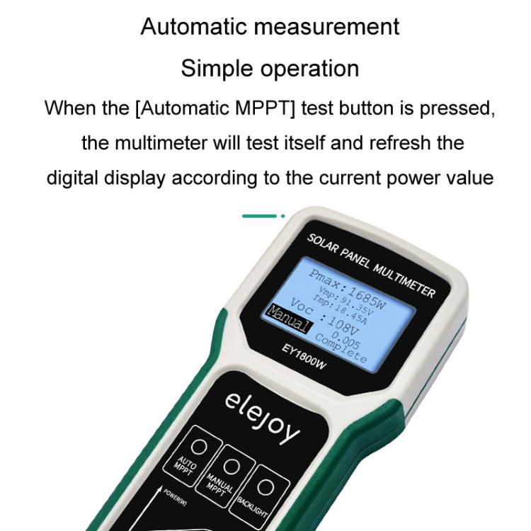 Elejoy 1800W MPPT Solar Photovoltaic Panel Multimeter, EY1800W