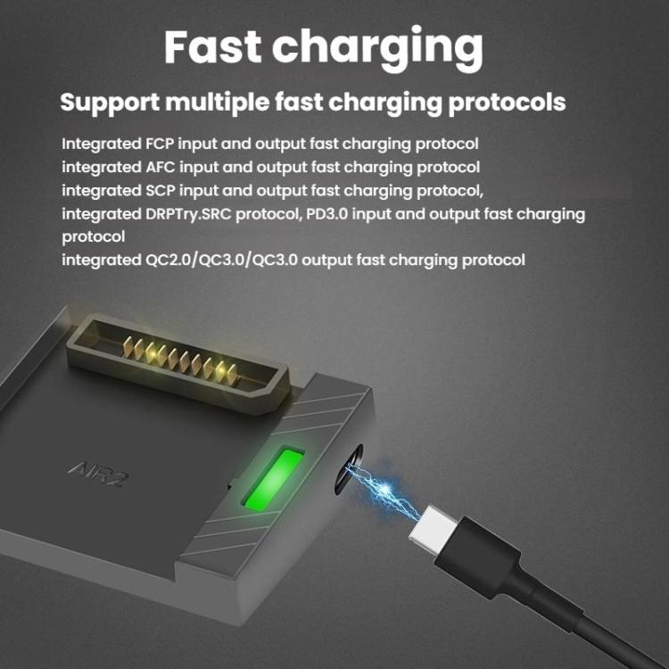 For DJI Air 2/Air 2S Battery Charger with QC3.0 & PD Fast Charge Auto-Smart Compatible Charging, Fast Charge