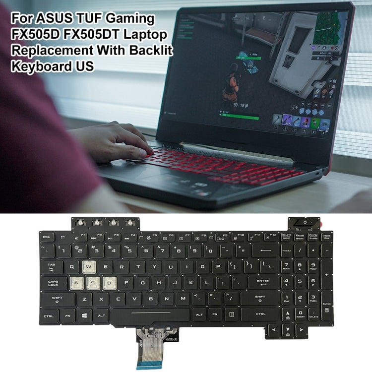 US Version Backlight Laptop Keyboard, For Asus Gaming FX505D FX505DY FX505DD
