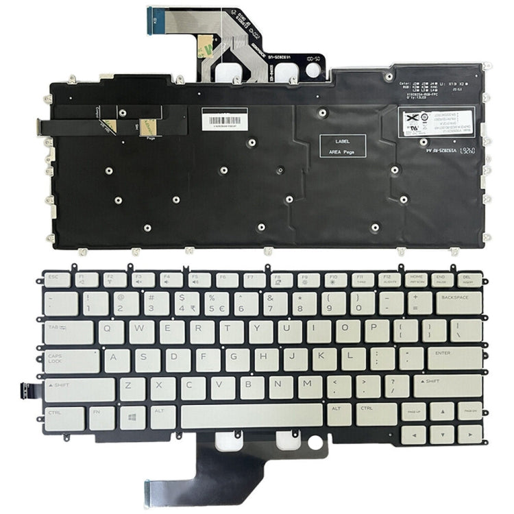 US Version RGB Backlight Laptop Keyboard, For Dell Alienware M15 / R3 / R4 For Dell Alienware M15 R3 R4 YGFJK PK132VR2B01