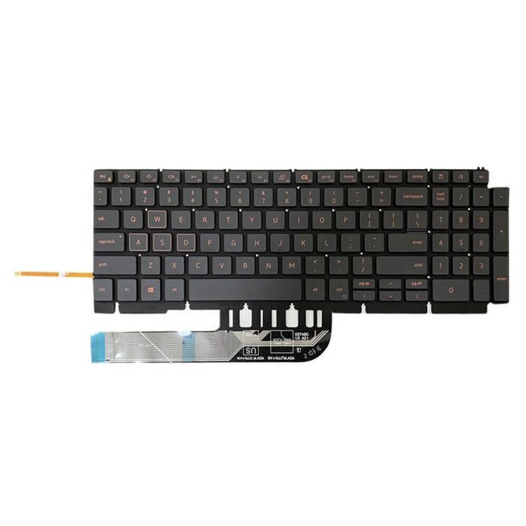 US Version Orange Backlight Laptop Keyboard, For Dell Inspiron G15 5510 5511 5515 5520