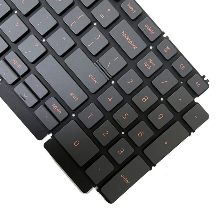 US Version Orange Backlight Laptop Keyboard, For Dell Inspiron G15 5510 5511 5515 5520